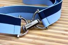 Load image into Gallery viewer, Navy and Blue Half and Half Elastic Belt