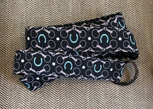 Load image into Gallery viewer, Black Horseshoes Fabric Belt
