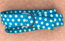 Load image into Gallery viewer, Green and Yellow Polka Dot Fabric Belt
