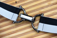 Load image into Gallery viewer, Black and Gray Half and Half Elastic Belt