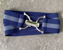 Load image into Gallery viewer, Navy and Grey Elastic Belt