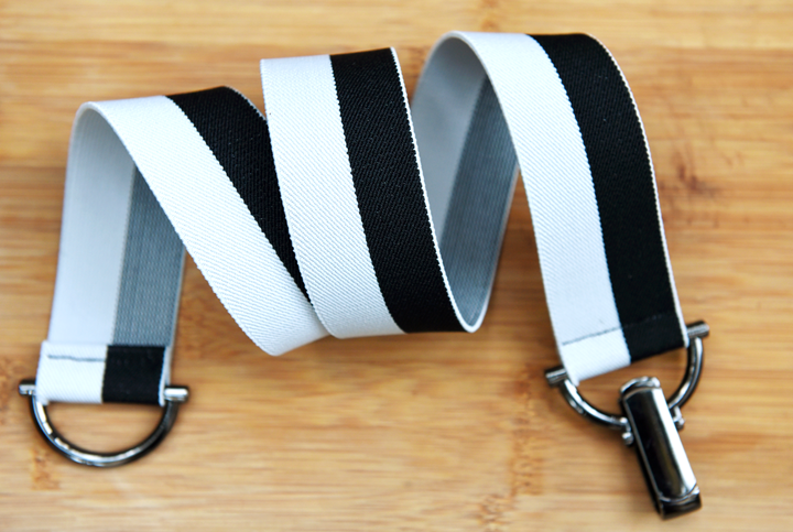 Black and Gray Half and Half Elastic Belt