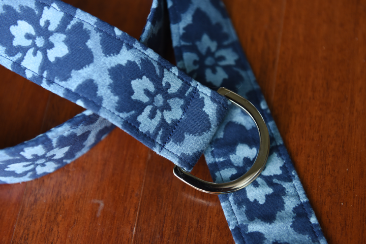 Bold Blue Flowers Fabric Belt