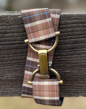 Load image into Gallery viewer, Brown Plaid Elastic Belt

