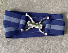Load image into Gallery viewer, Navy and Grey Elastic Belt
