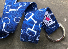 Load image into Gallery viewer, Navy Swirly Bits Fabric Belt
